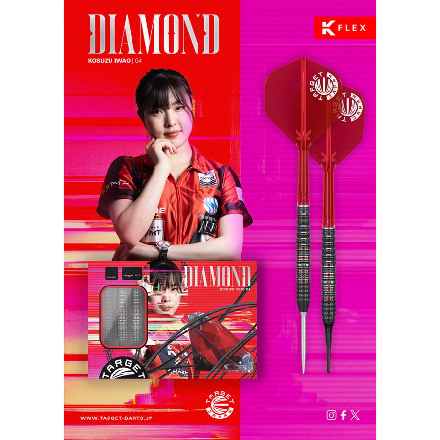 ターゲット ダイヤモンド G4 ハード 22g タングステン90% いわお小鈴選手(DIAMOND G4 steel)_5