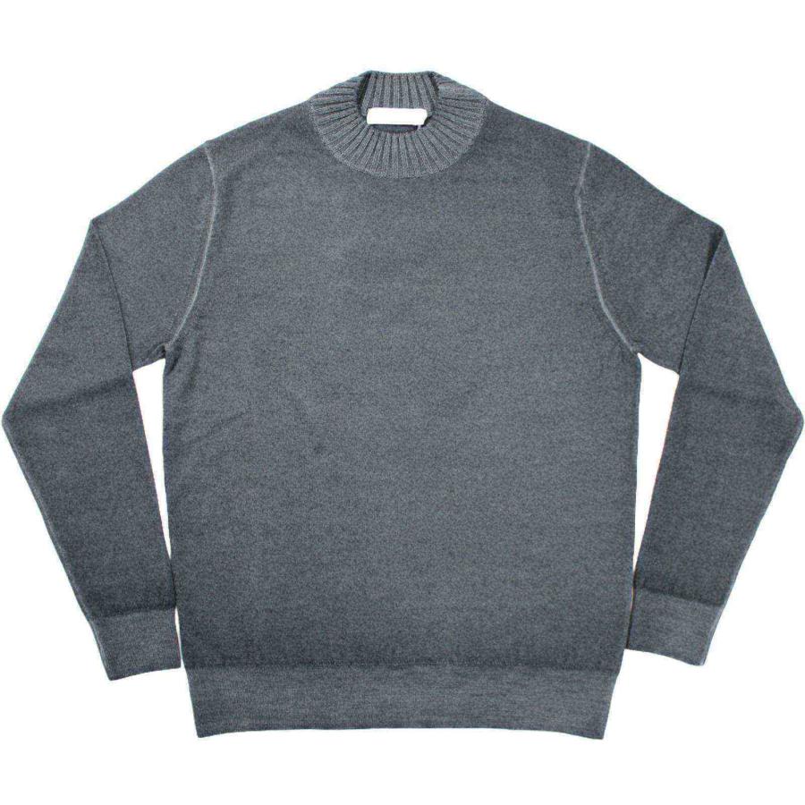 Cruciani（クルチアーニ） モックネックニット（27×9Ｇ切替） チャコールグレー　ガーメントダイ　長袖【２３ＦＷ・国内正規品】_4