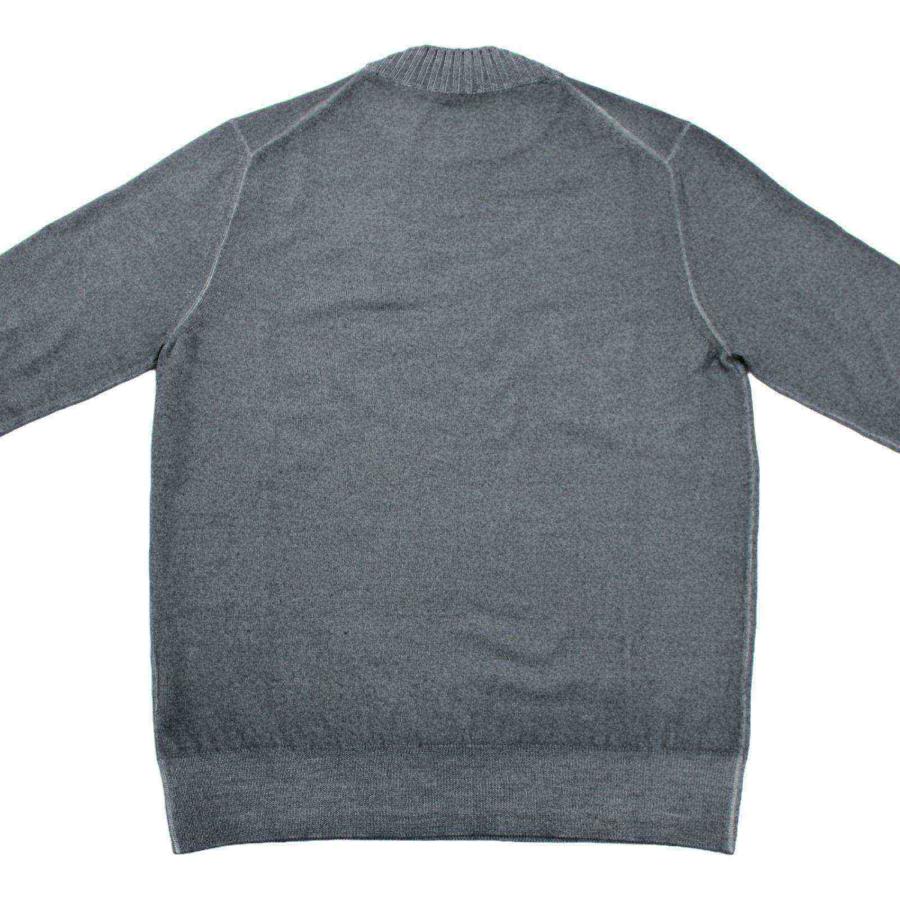 Cruciani（クルチアーニ） モックネックニット（27×9Ｇ切替） チャコールグレー　ガーメントダイ　長袖【２３ＦＷ・国内正規品】_5