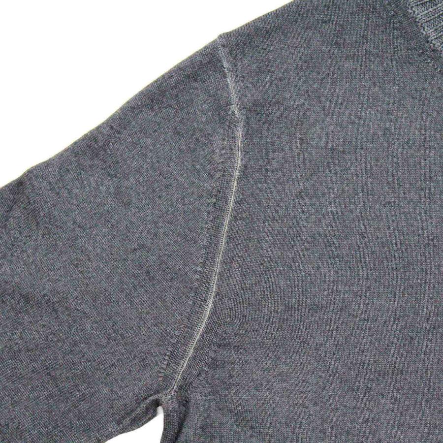 Cruciani（クルチアーニ） モックネックニット（27×9Ｇ切替） チャコールグレー　ガーメントダイ　長袖【２３ＦＷ・国内正規品】_6