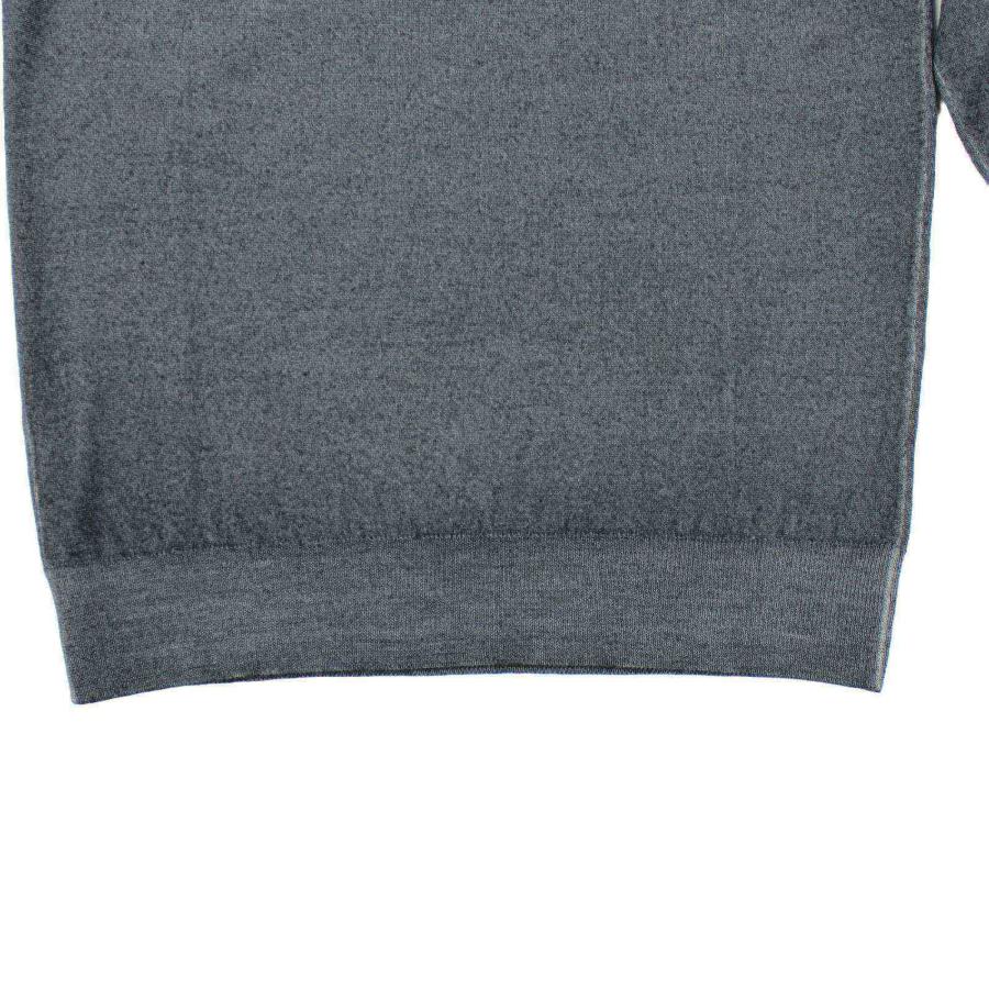 Cruciani（クルチアーニ） モックネックニット（27×9Ｇ切替） チャコールグレー　ガーメントダイ　長袖【２３ＦＷ・国内正規品】_8