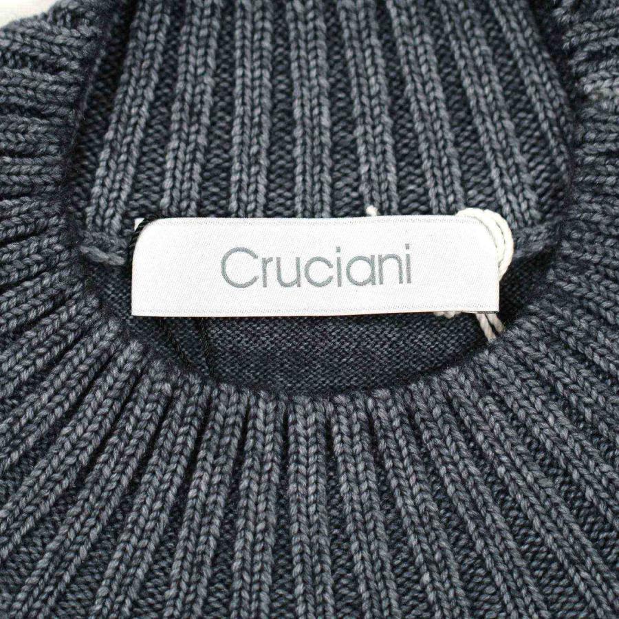 Cruciani（クルチアーニ） モックネックニット（27×9Ｇ切替） チャコールグレー　ガーメントダイ　長袖【２３ＦＷ・国内正規品】_9