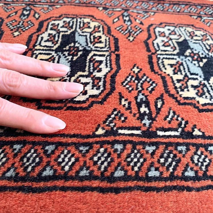 ヴィンテージ トライバル ラグ 91cm×31cm レンガ ラグ 男前 ヴィンテージ