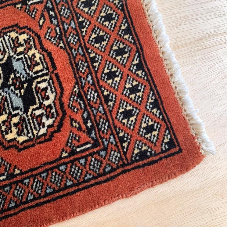 ヴィンテージ トライバル ラグ 91cm×31cm レンガ ラグ 男前 ヴィンテージ