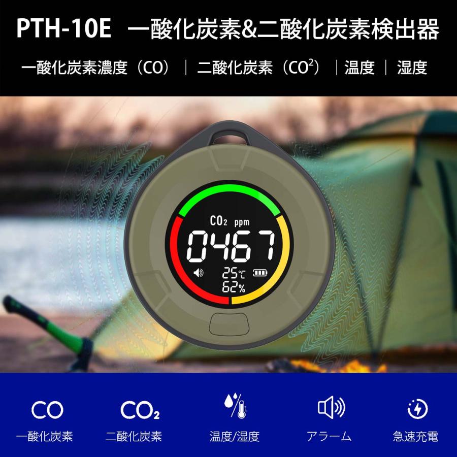 PROTMEX 一酸化炭素（CO）＆二酸化炭素（CO2）チェッカー PTH-10E