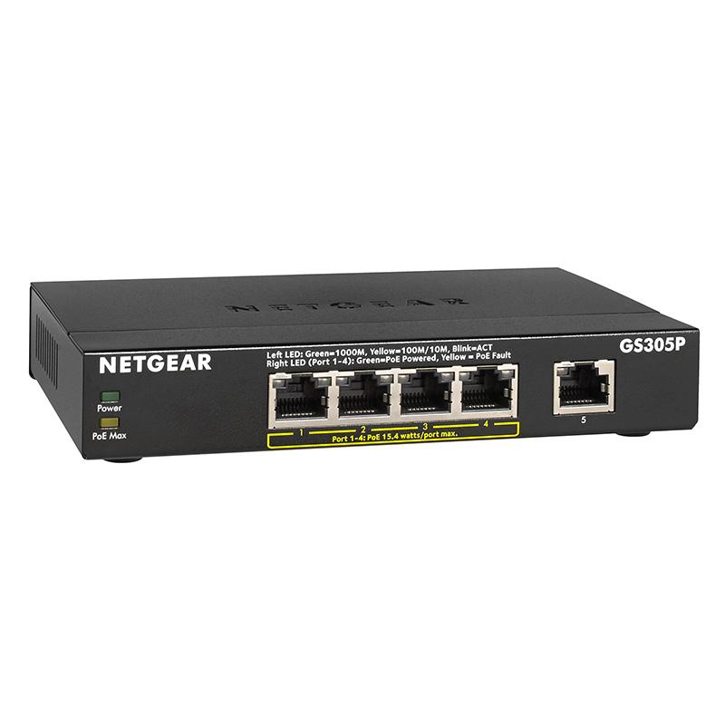 GS305P-200JPS』 NETGEAR スイッチングハブ アンマネージ 5ポート PoE+