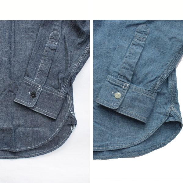 【BIG MIKE（ビッグマイク）】 復刻 シャンブレーワークシャツ DENIM SHIRTS INDIGO デニムシャツメンズ ダークインディゴ/ライトインディゴ 102015300 VINTAGE｜itempost｜06