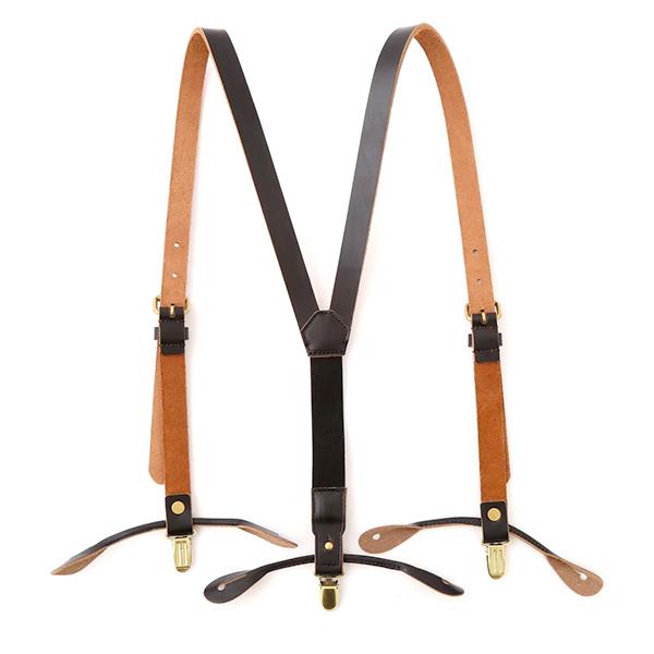 Schott（ショット）】LEATHER SUSPENDER レザーサスペンダー : shopooo