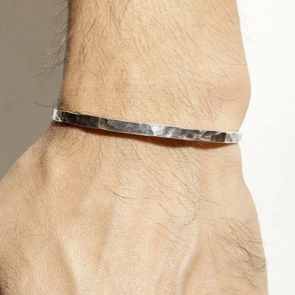 【VIVIFY（ヴィヴィファイ）】Back Hallmarks Bangle / Hammered finish / Narrow |  | 06