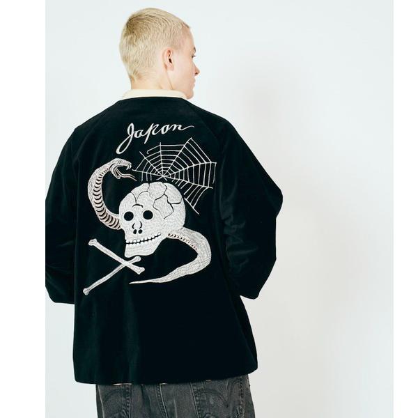 スリフティールック スーベニアジャケット ドクロ 蛇 別珍 新品未使用 完売品 THRIFTY LOOK / SNAKE & SKULL SOUVENIR SHORT JACKET