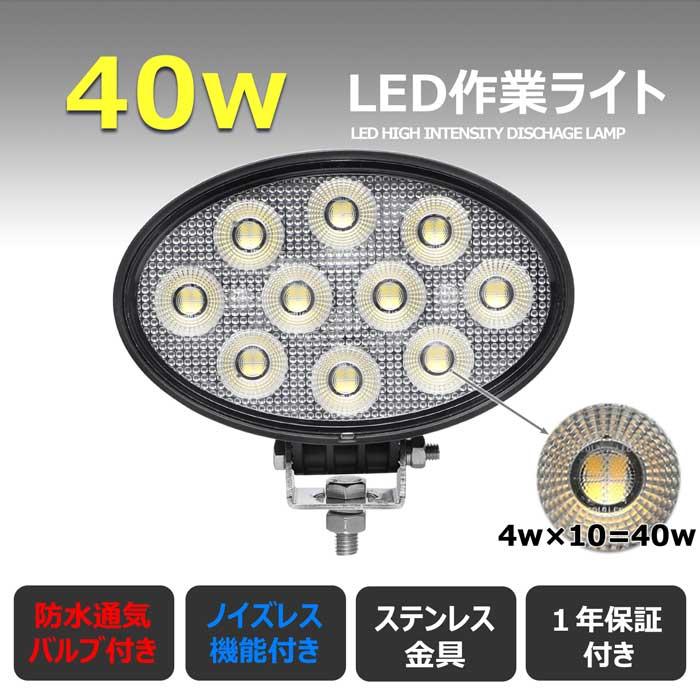 LED作業灯　LED　ワークライト　投光器　12v24v　デッキライト　バックライト　40W　トラック　防水　漁船　船舶　路肩灯　集魚灯　重機