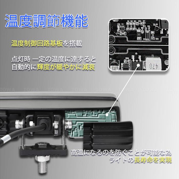 【3個セット】 温度制御機能付 LED作業灯 サーチライト 12v24v 30w 前照灯 投光器 デッキライト LEDワークライト漁船 船 ボートの画像
