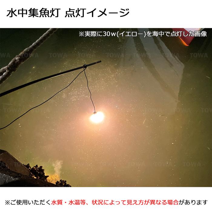 水中集魚灯 集魚ライト 水中ライト 黄色光 イエロー 30W しらす 水中集魚灯 集魚ライト 水中ライト 黄色光 イエロー 30W しらす