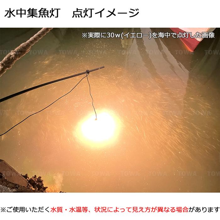 水中集魚灯 集魚ライト 水中ライト 黄色光 イエロー 30W しらす 水中集魚灯 集魚ライト 水中ライト 黄色光 イエロー 30W しらす