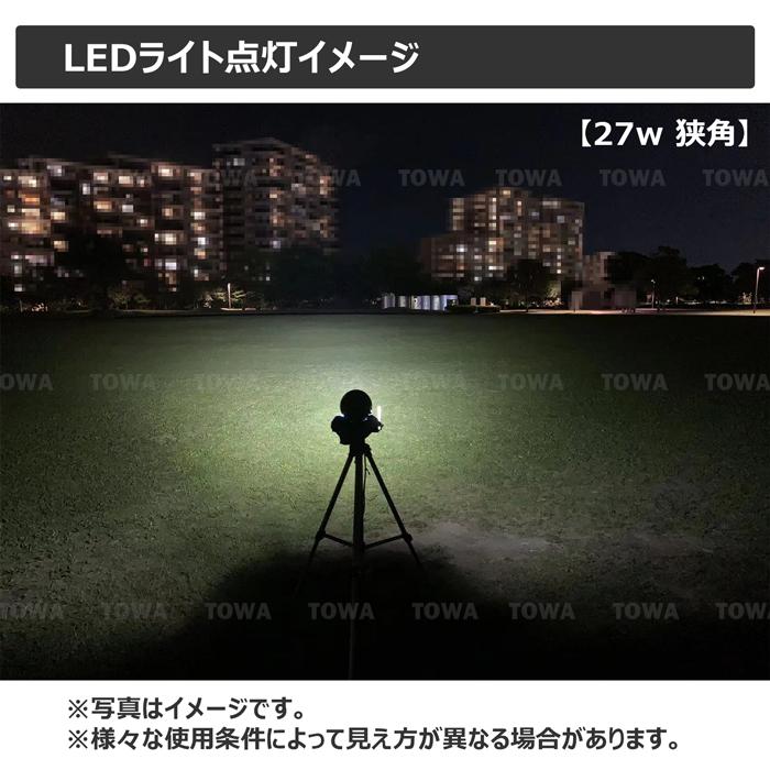 LEDワークライト ノイズレス 作業灯 27W 広角 防水 12v24v 集魚灯 投光器 バックランプ デッキライト 船舶 路肩灯 補助灯｜itempost｜12