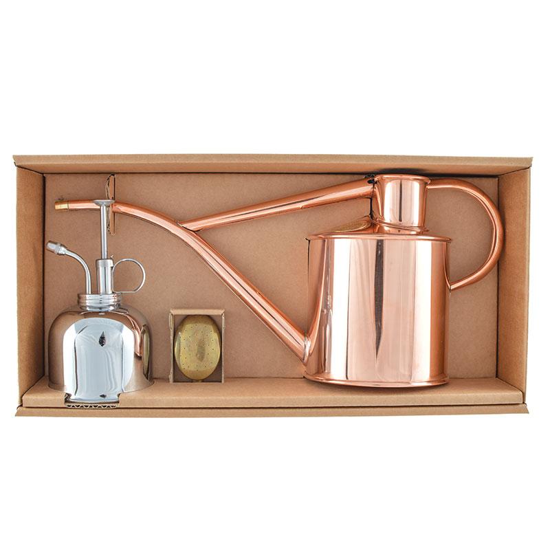 HAWS 銅製じょうろ・ミストスプレーセット カッパー ＆ ニッケル