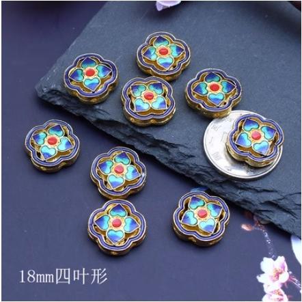 七宝焼きアクセントビーズ（5） 中国伝統景泰藍 ペンダントトップ
