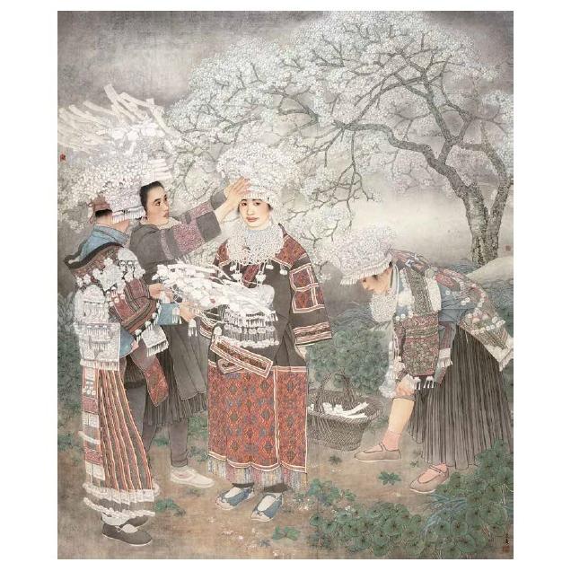 中国少数民族の細密画 細密画法のニュークラシック 中国絵画 中国少数民族の細密画 細密画法のニュークラシック 中国絵画