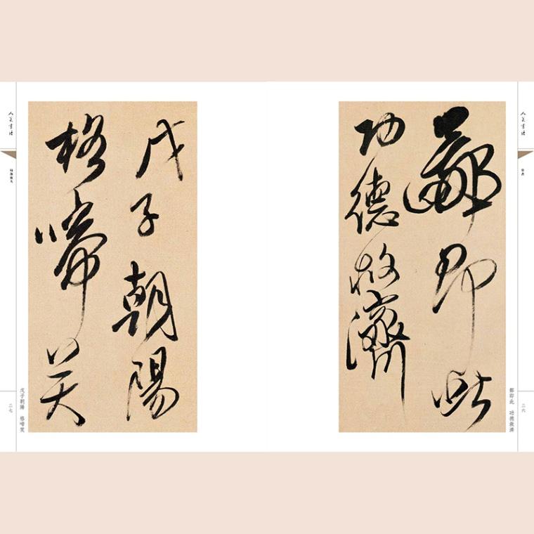 清 傅山 賀毓青丈五十二得子詩 草書 人美書譜 中国語書道/清 傅山