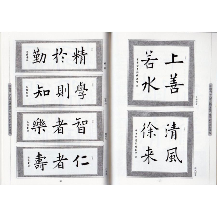 欧陽詢 九成宮醴泉銘 楷書入門コース 中国語書道/欧阳询