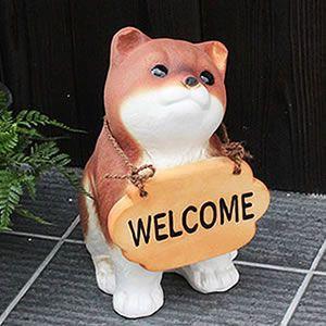 表札犬　信楽焼きイヌ置物　◆文字入れ出来ます。◆［ok-0047］_3