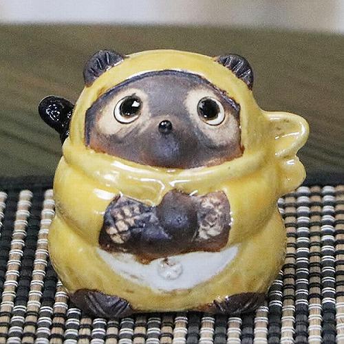 たぬき 信楽焼きたぬき 忍者たぬき（小） ニンジャ狸 陶器タヌキ ［ta-0299