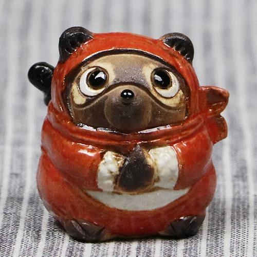信楽焼きたぬき 忍者たぬき（ミニ） ニンジャ狸 陶器タヌキ ［ta-0300