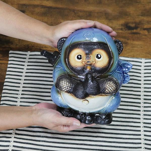 信楽焼きたぬき 7号忍者たぬきニンジャ狸 陶器タヌキ しがらきやき狸