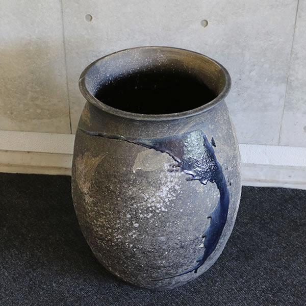 大壷 信楽焼大つぼ 花瓶 花入れ 大ツボ 陶器つぼ 大きな花瓶 やきもの ［ha-0215］の画像