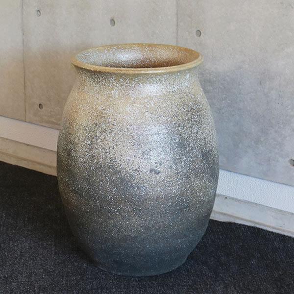 大壷 信楽焼大つぼ 花瓶 花入れ 大ツボ 陶器つぼ 大きな花瓶 やきもの ［ha-0216］の画像