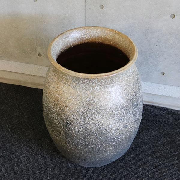 大壷 信楽焼大つぼ 花瓶 花入れ 大ツボ 陶器つぼ 大きな花瓶 やきもの ［ha-0216］の画像
