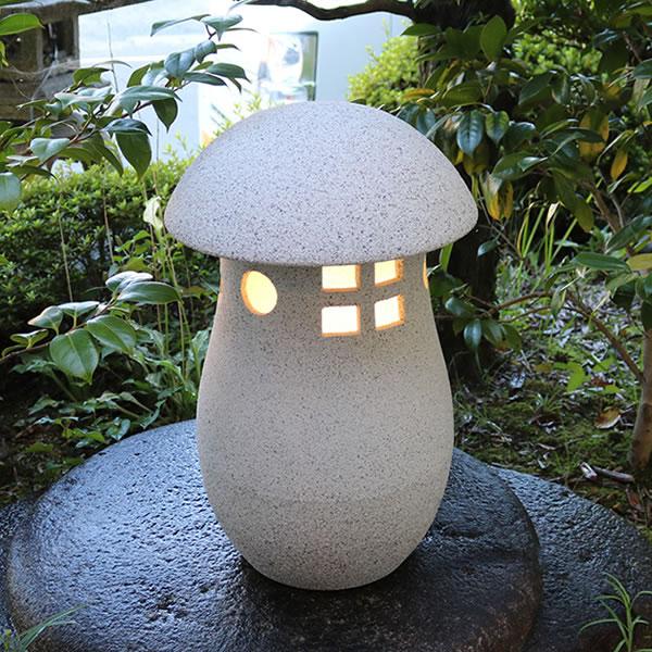 信楽焼 庭園灯 御影つぼ型 あんどん 陶器灯り 陶器照明 しがらき ［ak-0102］の画像