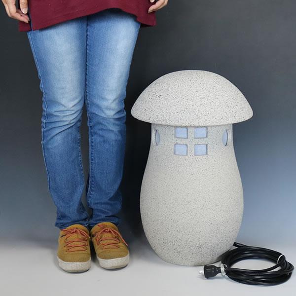 信楽焼 庭園灯 御影つぼ型 あんどん 陶器灯り 陶器照明 しがらき ［ak-0102］の画像