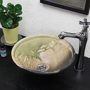 古信楽ソリ型手洗い鉢【ミニサイズ】信楽焼き手洗器！陶器の手水鉢［tr-1088］_1