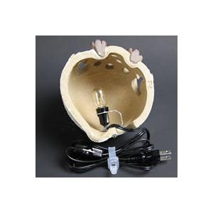 信楽焼きあかり　白フクロウ照明　あんどん　陶器灯り［ak-0065］_3