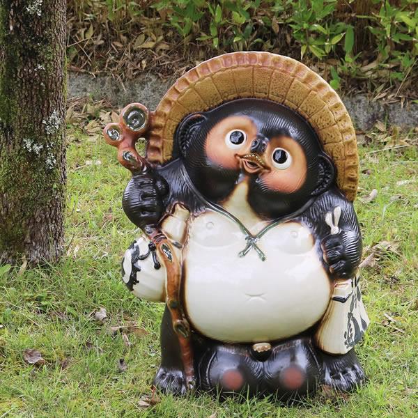 信楽焼きたぬき 20号福狸 陶器タヌキ やきもの しがらき狸 ［ta-0058］_1