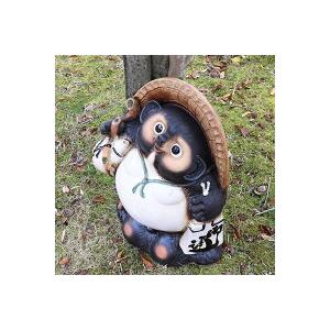 信楽焼きたぬき　20号福々ひねり狸　陶器タヌキ　［ta-0079］_2