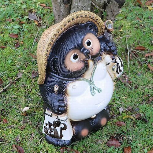 信楽焼きたぬき 16号福狸　陶器タヌキ　［ta-0086］_2