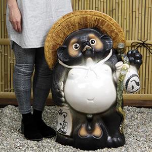 信楽焼きたぬき 25号福ひねり狸 陶器タヌキ［ta-0017］ : shopooo by