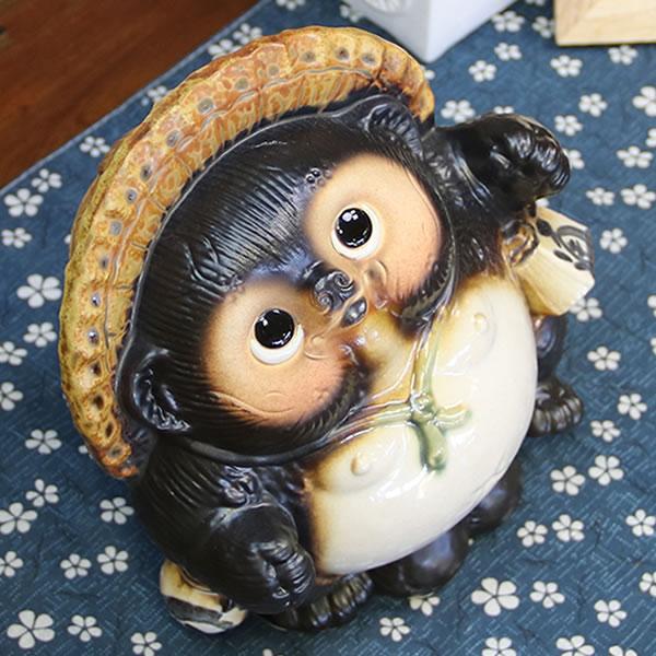 セール【セール信楽焼きたぬき 6号踊り狸 陶器タヌキ［ta-0195