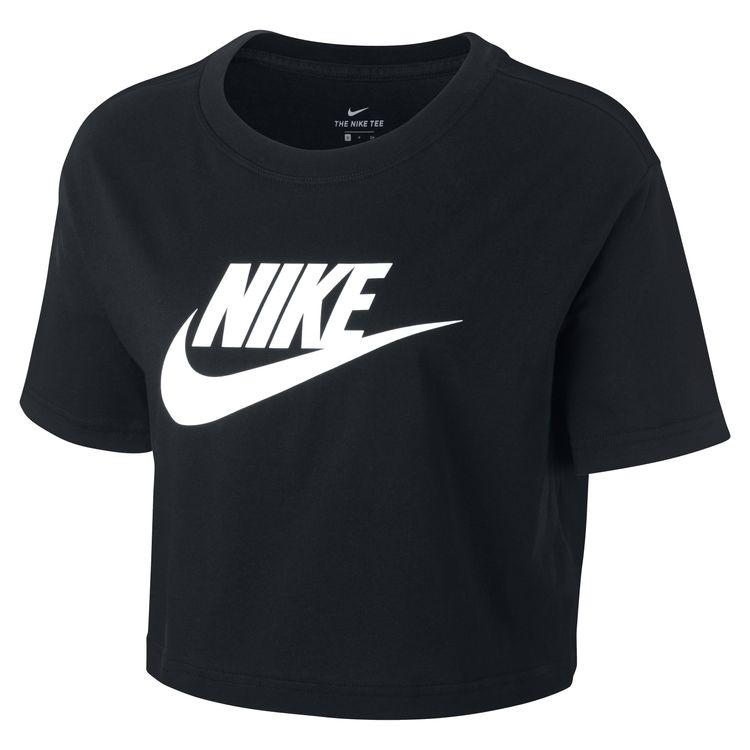 NIKE C/O NIKE WMNS ESSENTIAL CROP ICON FRENCH TERRY T-SHIRT ブラック/ホワイト BV6176-010｜itempost｜03