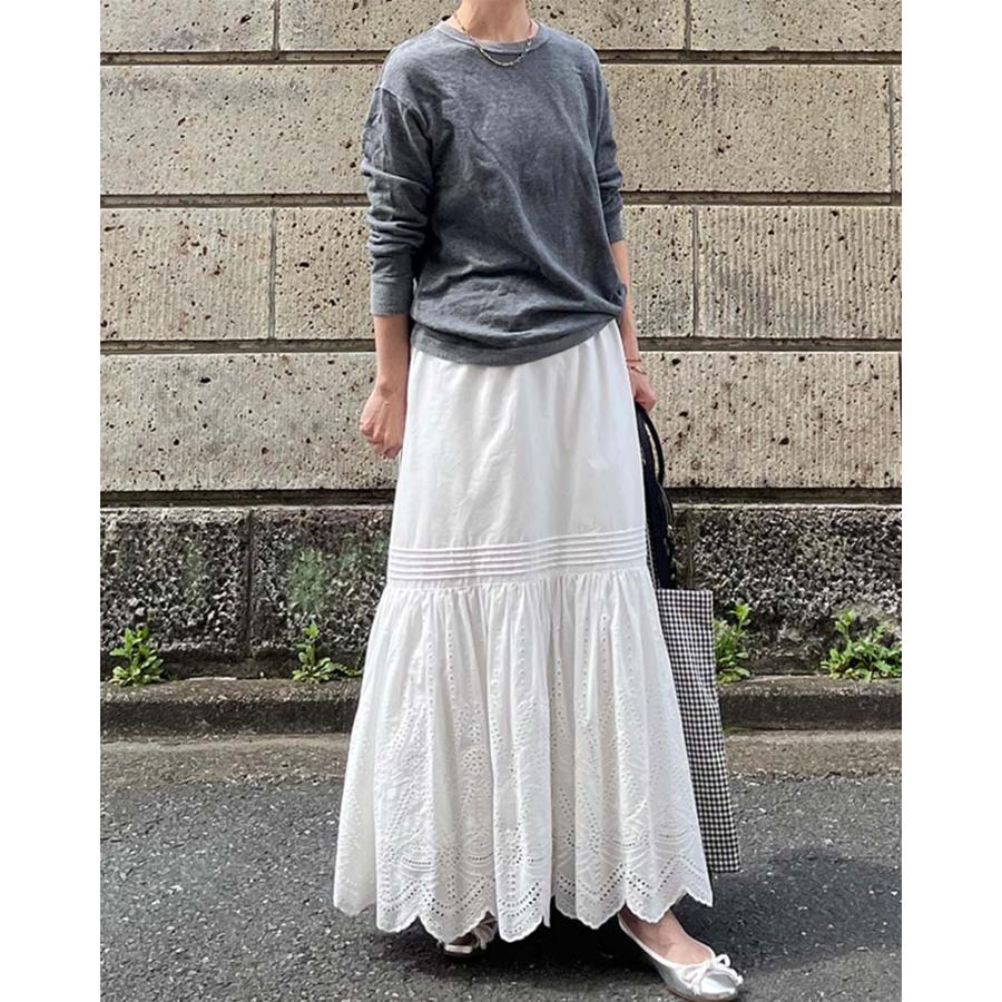 【Canaria Style】裾カットワークレーススカートの画像