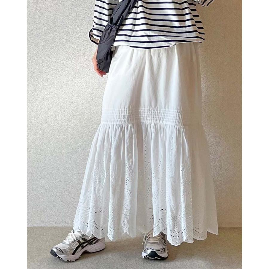 【Canaria Style】裾カットワークレーススカートの画像