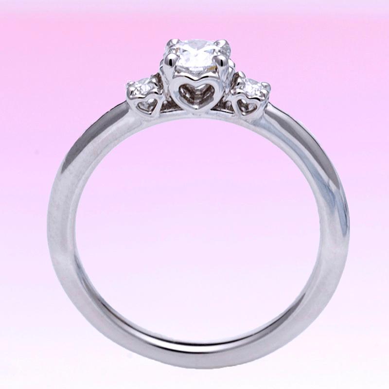配送員設置送料無料 婚約指輪 ハートの透かし模様がかわいい 高品質ダイヤモンドリング 大きめのh Cメレーダイヤ入り プラチナ製 0 25ct D Vs2 3ex H C 最終値下げ Collezionec2ph Com