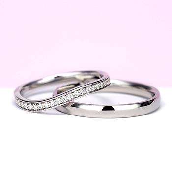 激安価格の 永遠 Towa Pt 永遠 結婚指輪 Towa 結婚指輪 Pt 緩やかなウェーブデザインのハーフエタニティリング ステンレスジュエリーstency Nana 8ce3c4c6 Tegsat Com Br