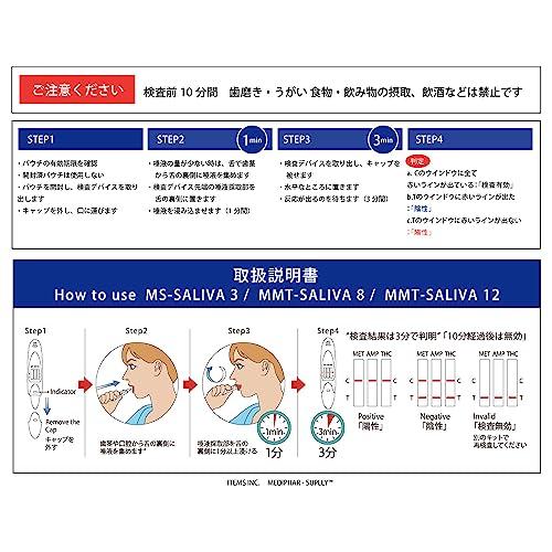 MS SALIVA III（1箱 25個入り）3種の乱用薬物が唾液から3分で判る検査キット |  | 05