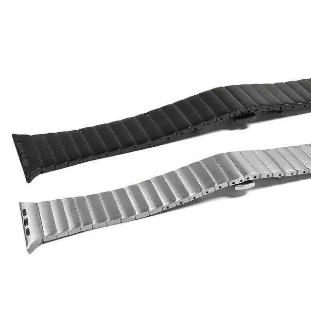Apple Watch用ステンレススチールストラップ,バタフライ付きメタルリンクブレスレット,iwatch ultra 2, 49mm, 6 se,5｜itemselect｜10