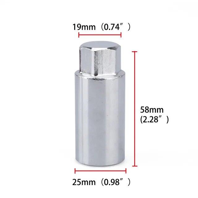 鍛造アルミニウム製レーシングカー改造,19mm,20個,m12x1.5 m12x1.25ホイールナット32mm,長さ｜itemselect｜09