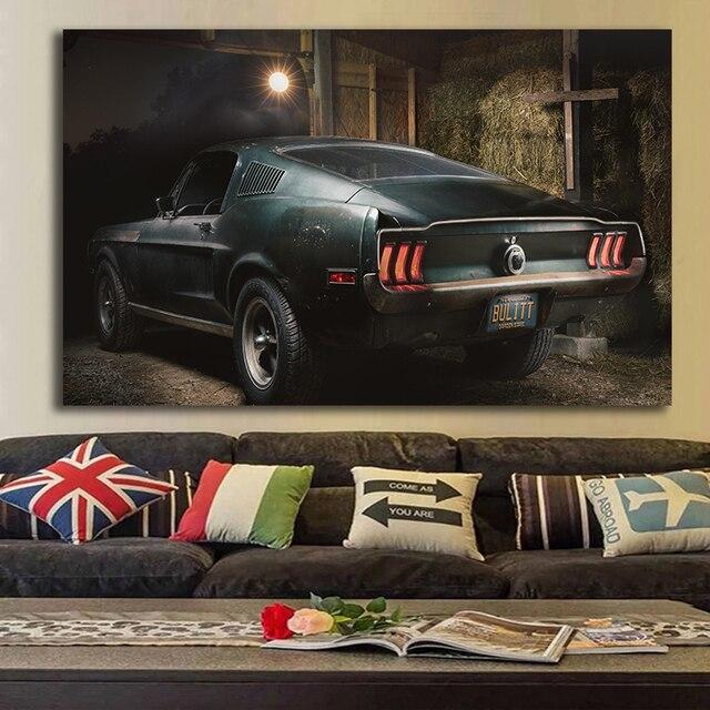 壁の芸術の絵,壁の装飾,クラシックな車のポスターとプリント,1968マスタングgt｜itemselect｜17