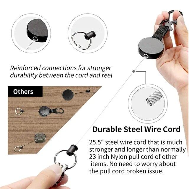 伸縮性のあるケーブル付きキーホルダー,オイルsporty用の格納式キーリング,紛失防止,スキーパスカードオープナー2022｜itemselect｜05